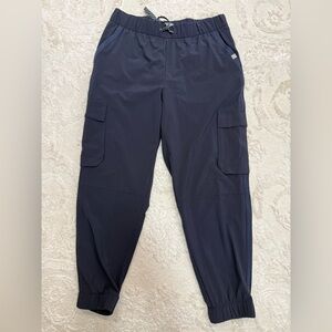 T by Talbots Women’s M Navy Cargo Jogger Pants‎ Stretch Athleisure